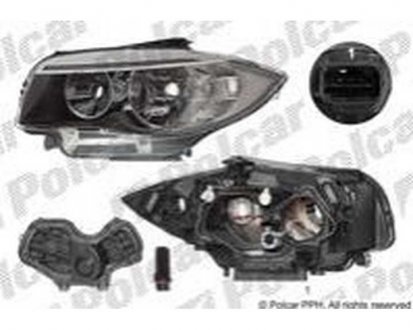 Фото автозапчасти фара основная BMW 1 E87, 09.04- (63117263640, 726364002, 63 11 7 263 640) Polcar 200110CV