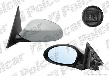 Зеркало наружное левый BMW 1 E87, 09.04- (51167189849, 51167125557, 51167145267) Polcar 2001514M