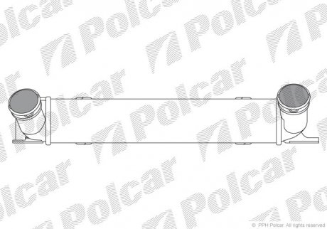 Радиатор воздуха (Интеркуллер) 1 E87, 04- (7524916, 17517524916) Polcar 2001J8-1
