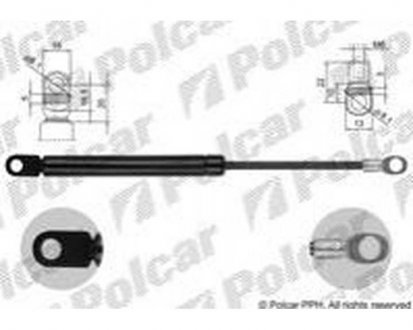 Амортизатор кришки багажника і капота BMW 3 E30, 81-91 (11811906286, 51231906286) Polcar 2005AS (фото 1)