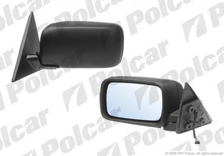 Зеркало внешнее левый BMW E36 4-D 91-96 Polcar 2007511M
