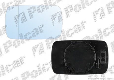 Вставка зовнішнього дзеркала ліва=права BMW3 E46 SDN/KB, 97- (51168119719) Polcar 2008542M