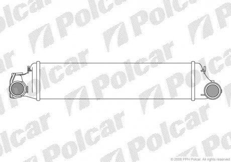 Радиатор воздуха (Интеркуллер) 3 E46 98- (2246795, 17512246795) Polcar 2008J8-1 (фото 1)