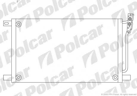 Радиатор кондиционера BMW 3 E46 4.98- (64538377648) Polcar 2008K82X