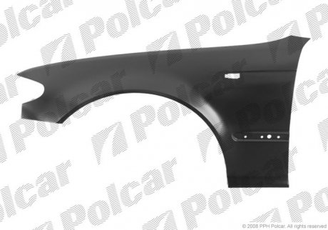 Крыло переднее правое BMW3 E46 SDN/KB, 02- (41357042324) Polcar 200902J (фото 1)