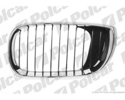 Решітка правий BMW 3E46 02- (51137042962, 51137030546) Polcar 2009052 (фото 1)