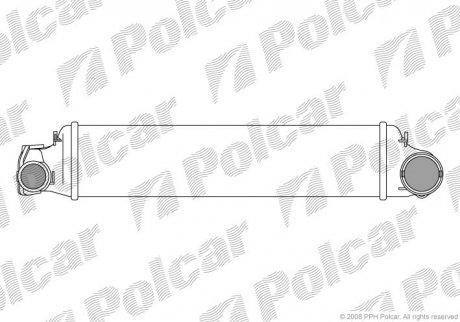 Радиатор воздуха (Интеркуллер) 3 E46 98- (17517786351, 7786351) Polcar 2009J8-1 (фото 1)