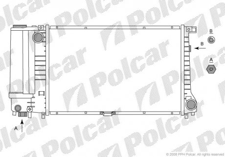 Фото автозапчасти радіатор охолодження Polcar 20150801