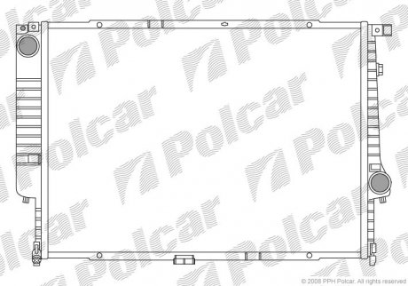 Радіатор охолодження 5 E34 88-95 (2226336) Polcar 20150811