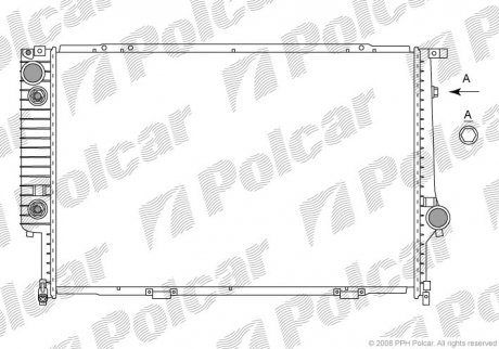 Радіатор охолодження 5 E34 88-95 (2244543) Polcar 201508-8