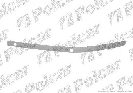 Фото автозапчастини молдинг бампера правий BMW 5 E39, 00- (51117005970) Polcar 20160736