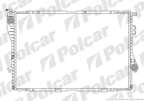 Радиатор охлаждения 5 E39 95-03 (2246012) Polcar 201608-4