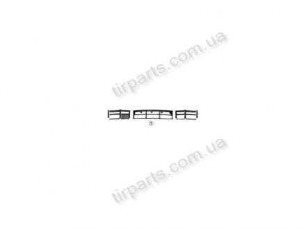 Решетка в бампер средняя BMW 5 E39, 96- (51118235671) Polcar 201627R (фото 1)