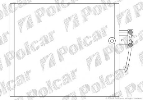Радіатор кондиціонера BMW 5 E39, 95-97 (8391647, 64538391647) Polcar 2016K8C1 (фото 1)