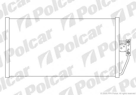 Радіатор кондиціонера BMW 5 E39, 95- (D) (8375513, 64538375513) Polcar 2016K8C3