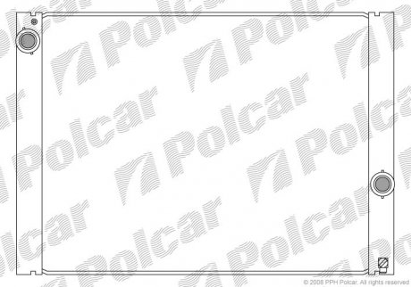 Радиатор охлаждения 5 E60/E61 03- (17117519212, 7519212) Polcar 2017082X