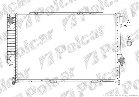 Фото автозапчасти радіатор охолодження Polcar 203208-3 (фото 1)