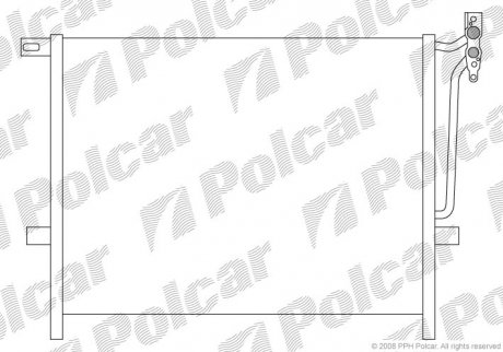Радіатор кондиціонера BMW Z4 (E85), 03- (64536914033) Polcar 2034K8C1
