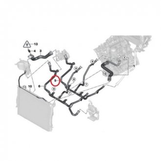 Фото автозапчасти патрубок радиатора воды Polcar 2040PW-1