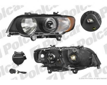 Фото автозапчасти фара основная BMW X5, 99- (63126930236, 63126913484) Polcar 205010-E