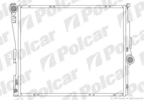 Радиатор основной BMW X3(E83) 2.0-3.5 04- X3 E83, 04-11 (17113400013) Polcar 205508-1 (фото 1)