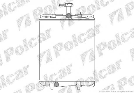 Фото автозапчасти радіатор охолодження Polcar 2301083X