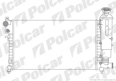 Радиатор охлаждения SAXO 96-99 (1301SX) Polcar 230608A2 (фото 1)