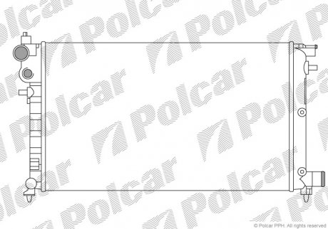 Радіатор охолодження 106 96- (133092, 1301VT) Polcar 230608B3