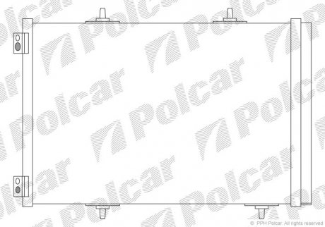 Радиатор кондиционера Peugeot 207 07-11 CIT.C2/C3/P207/P1007 (6455HF, 6455EK, 6455HG, 3637002, 9683489580, 9650894080) Polcar 2316K8C3S (фото 1)