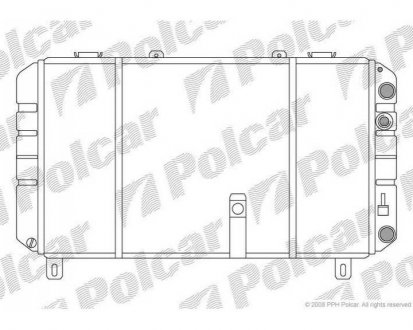 Фото автозапчасти радиатор охлаждения CX (95606694) Polcar 232308-2