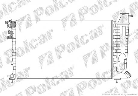 Радіатор охолодження ZX 91- (1301JV, 1301S2, 1301S1) Polcar 232408-5