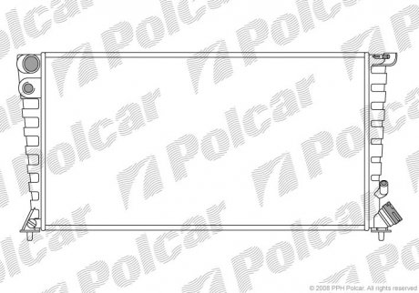 Радиатор охлаждения 306 97- (96324662, 133042) Polcar 232608A5 (фото 1)