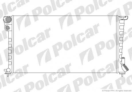 Радіатор охолодження BERLINGO 96-02 (133057, 133058, 1330C9, 96347973, 1331GE) Polcar 232608B4 (фото 1)