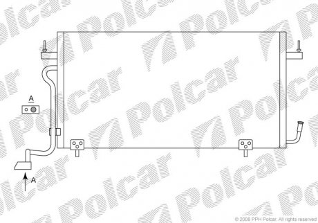 Радиатор кондиционера Polcar 2326K8C3