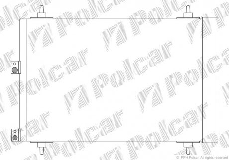 Радиатор кондиционера Citroen Berlingo/Peugeot Partner 06-Cit. Xsara/Berlingo (9645964780, 6455CN) Polcar 2327K8C3S (фото 1)
