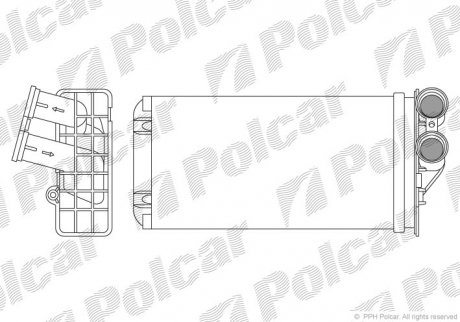 Радіатор обігріву C4 (6448N5) Polcar 2329N8-1 (фото 1)