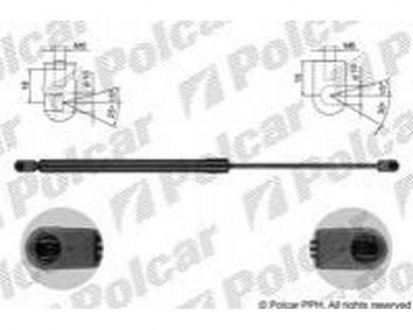 Амортизатор кришки багажника і капота C4 (B7), 09.10- (8731.V8) Polcar 2337AB (фото 1)