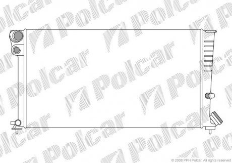 Фото автозапчасти радіатор охолодження Polcar 235008A4