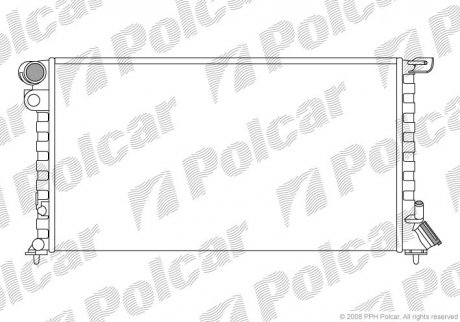 Радиатор охлаждения BERLINGO 96-02 (1330E1, 13300) Polcar 235008A (фото 1)