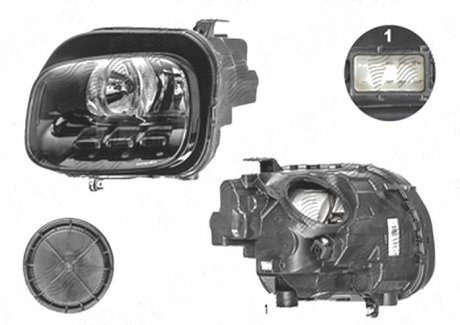 Фото автозапчастини фара основна Polcar 23L309-V