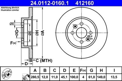 Гальмівні диски Polcar 24.0112-0160.1 (фото 1)