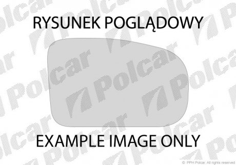 Стекло зеркала наружного левое CHRYSL. VOYAGER, 96- Polcar 240154E (фото 1)