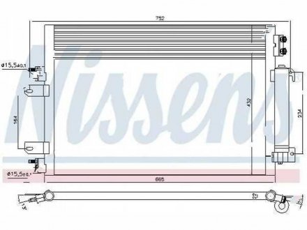 Фото автозапчастини радіатор кондиціонера JEEP COMPASS 11- (68078975AA, 68078975AB) Polcar 2413K8C2