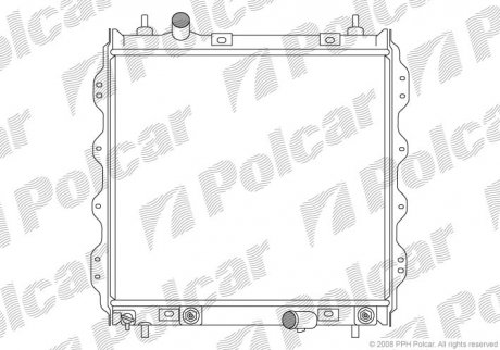 Радіатор охолодження PT CRUISER 00- (5017404, 5086547AA) Polcar 245008-1 (фото 1)