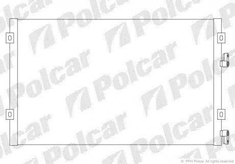 Радіатор кондиціонера CHRYS. PT. CRUISER (5093708AA) Polcar 2450K8C4 (фото 1)