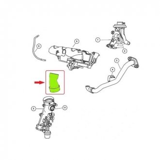 Фото автозапчасти патрубок интеркулера PT CRUISER 00- (A6640980083, 5080430AA, 05080430AA, 6640980083) Polcar 2450PT1