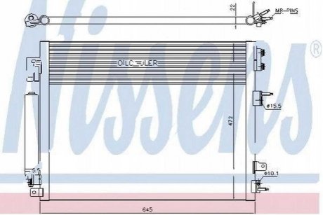 Фото автозапчастини радіатор кондиціонера CHRYSLER 300/DG CHARGER 11- (68085784AA) Polcar 24E1K8C2S