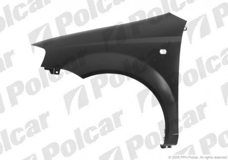 Крило переднє праве CHEVROLET AVEO (96540884, 96540888) Polcar 250002