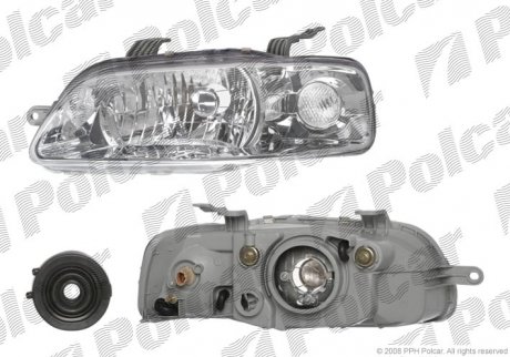 Фото автозапчастини фара основна CHEVROLET AVEO 03- (96540256) Polcar 2500102E