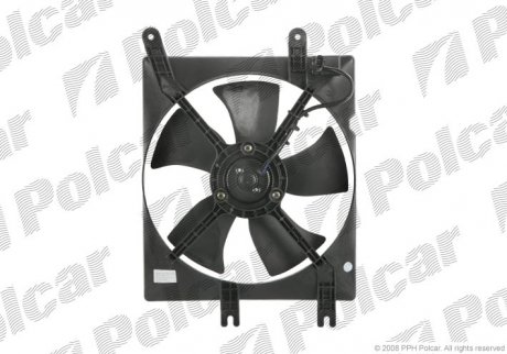 Вентилятор радиатора Chevrolet Lacetti, Daewoo Nubira 1.4-2.0D 05.03- CHEVROLET LACCETI (96553377, 96553241) Polcar 250523W3 (фото 1)